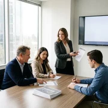 HR professional leading a workplace compliance training session