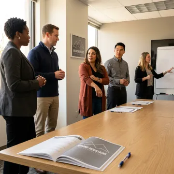 Business team participating in a workplace training session