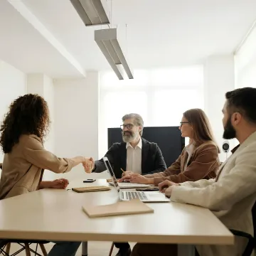 Manager leading an employee development discussion