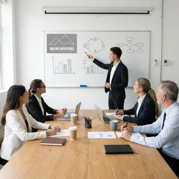 Manager leading an employee development workshop