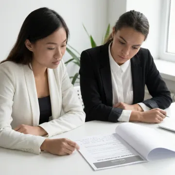 HR coach guiding a manager through a leadership discussion