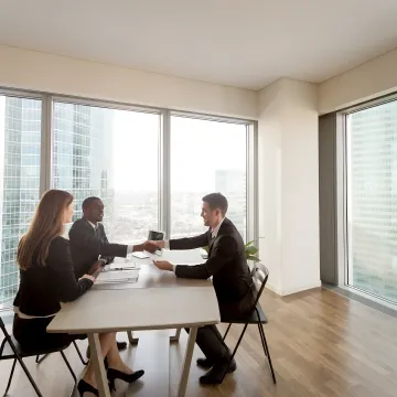 Business leaders reviewing HR strategy