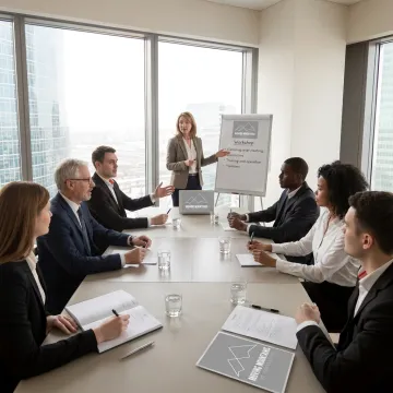 HR consultant facilitating an inclusive leadership workshop