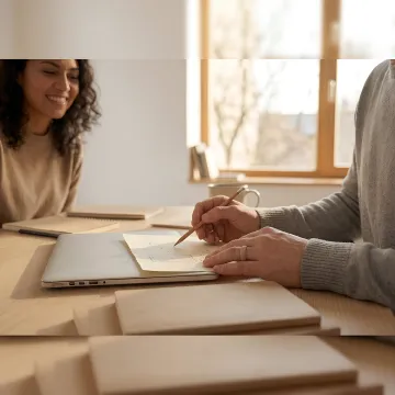 HR professional reviewing workplace investigation documents