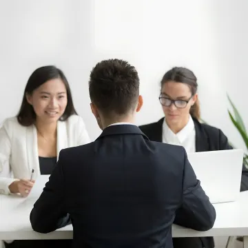 Leadership coach working with an executive