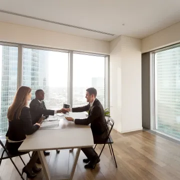 Employees reaching agreement during mediation