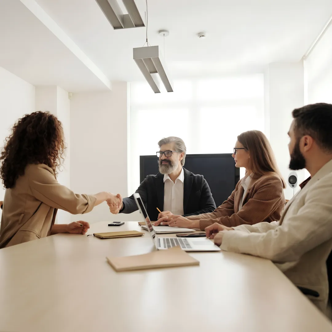 Employees collaborating during culture training