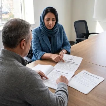 HR advisor reviewing compliance documents