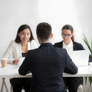 Manager receiving leadership coaching