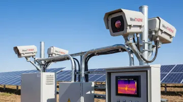 MoviTHERM iTL continuous thermal monitoring system installed on utility-scale solar farm