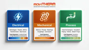 Three equipment categories for infrared predictive maintenance inspection prioritization