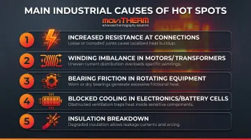 Five main industrial hot spot causes detected by thermal imaging cameras