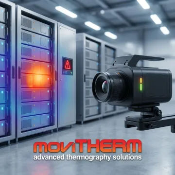 Infrared camera monitoring battery storage racks
