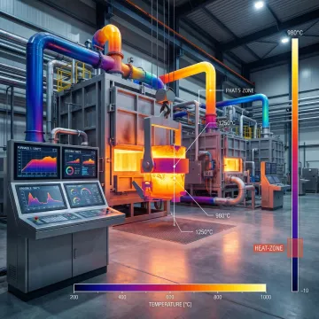 Thermal imaging system monitoring industrial high-temperature equipment