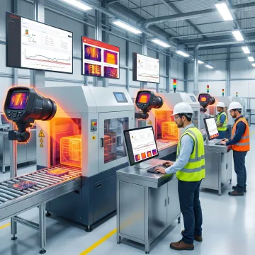 Remote thermal monitoring system in a manufacturing facility