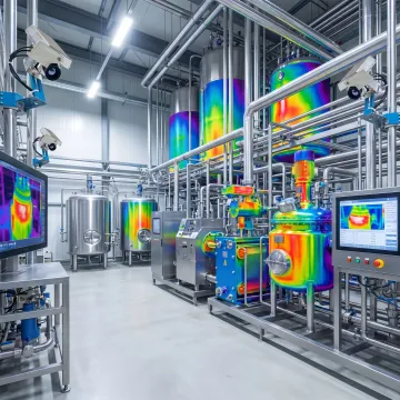 Thermal monitoring system in a chemical plant