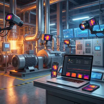 Industrial thermal monitoring platform dashboard in a plant