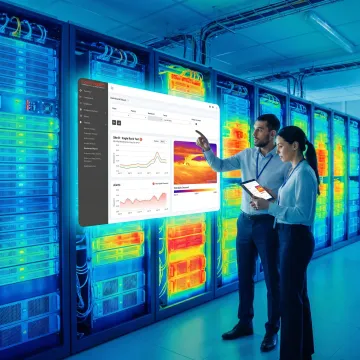 Thermal surveillance system monitoring a data center