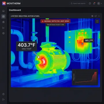 Thermal imaging system detecting heat anomalies before fire
