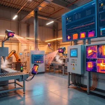 Industrial thermal monitoring system in operation