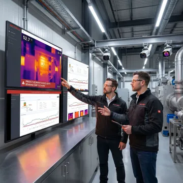 Industrial remote thermal monitoring system in operation