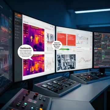 Engineer reviewing thermal asset monitoring data
