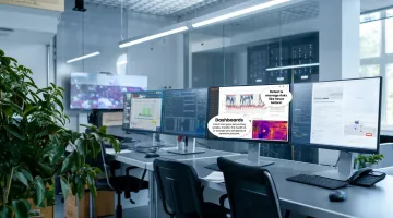 Engineer reviewing transformer monitoring data