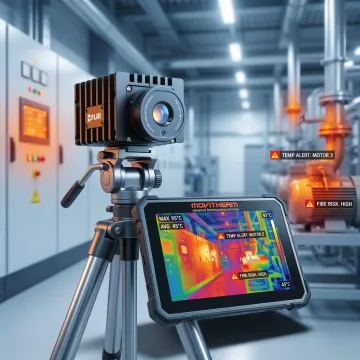Thermal camera monitoring industrial equipment