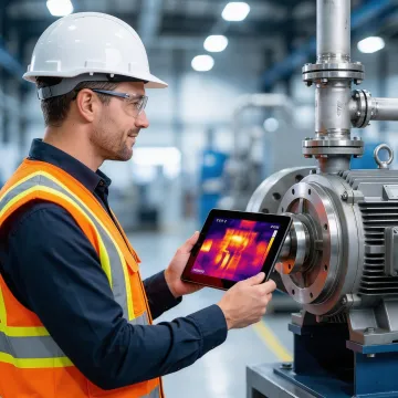 Thermal monitoring of rotating industrial equipment