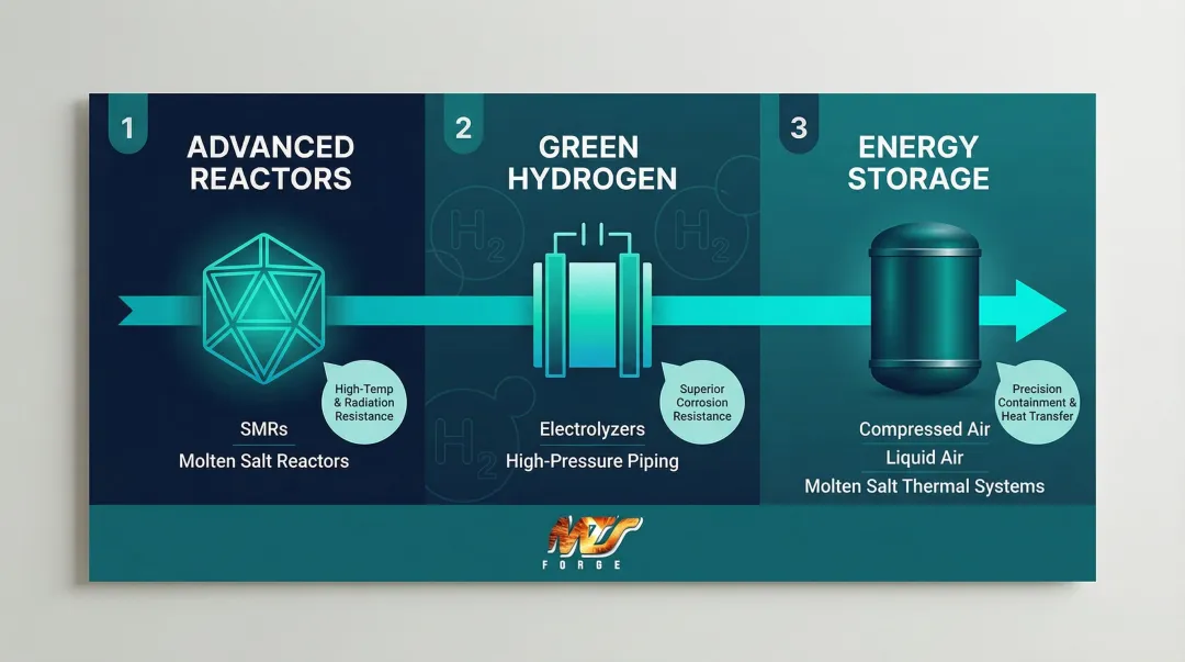 Stainless steel applications in emerging clean energy technologies SMR hydrogen and storage