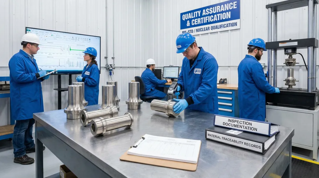 MTS Forge quality certification documentation and nickel alloy forging inspection process