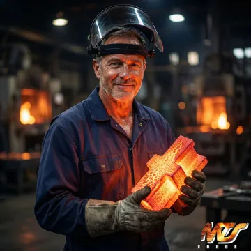 Metallurgist examining aerospace forged component microstructure after heat treatment at MTS Forge