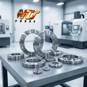 Stainless steel forged components ready for inspection at MTS Forge