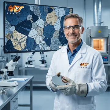 Metallurgist reviewing Inconel 600 microstructure data after heat treatment