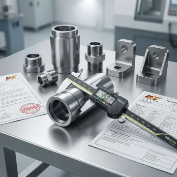 Precision mil-spec forged components with quality assurance documentation at MTS Forge