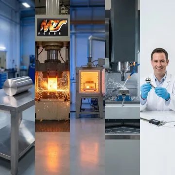 Step-by-step medical device forging process from raw material to finished precision component