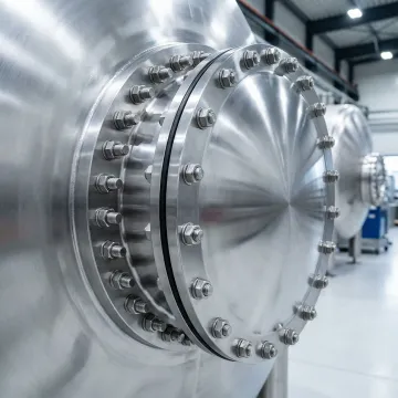 Precision-forged stainless steel tank manway component for industrial use