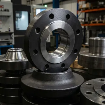 Carbon steel forged flanges manufactured by MTS Forge for industrial pipeline applications