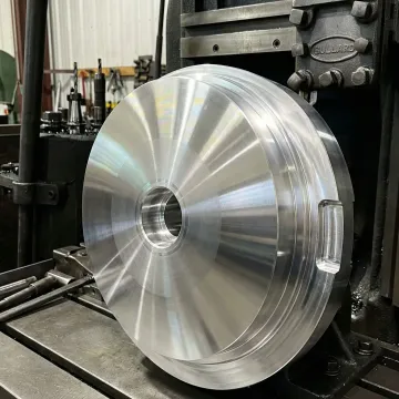 Aerospace-grade 2618 aluminum forging component on a precision machining table