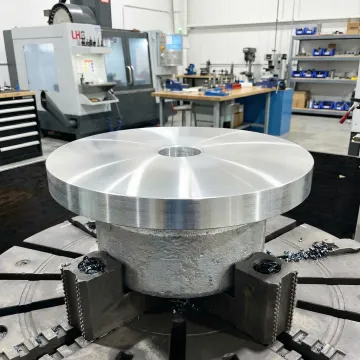 2618 aluminum aerospace forging component with uniform metallic finish