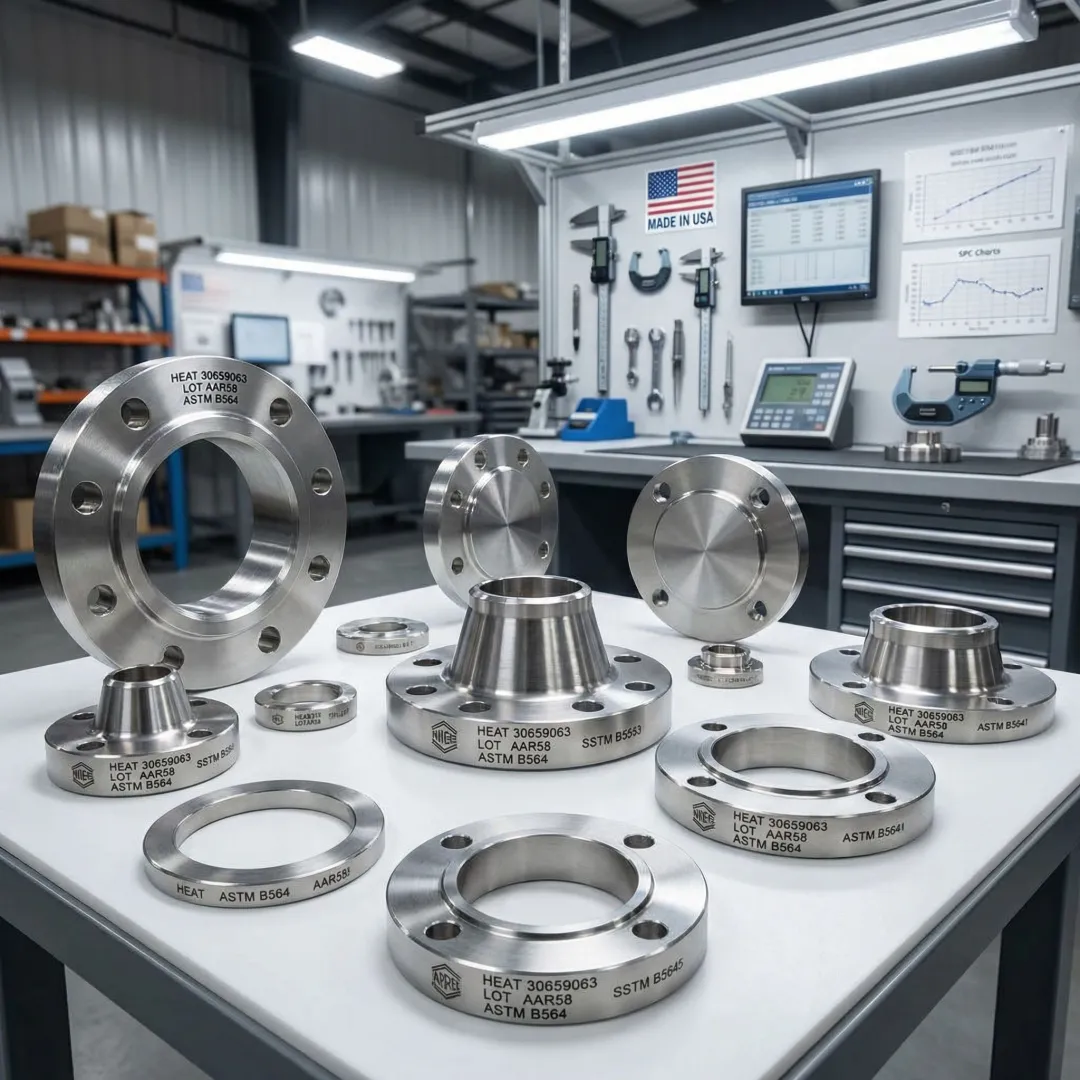 Nickel alloy forged components for oil and gas pipeline and power plant applications