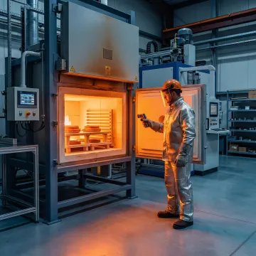 Heat treatment of wrought nickel and cobalt alloy forged parts in an industrial furnace