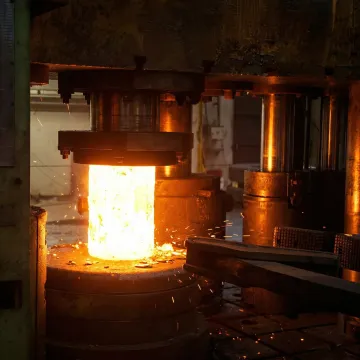 Precision upset forging process at MTS Forge facility in Coatesville, PA