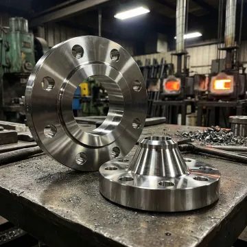Custom stainless steel pipe flanges manufactured at MTS Forge facility in Coatesville, PA