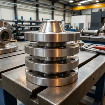 Precision alloy steel spacer flanges manufactured by MTS Forge