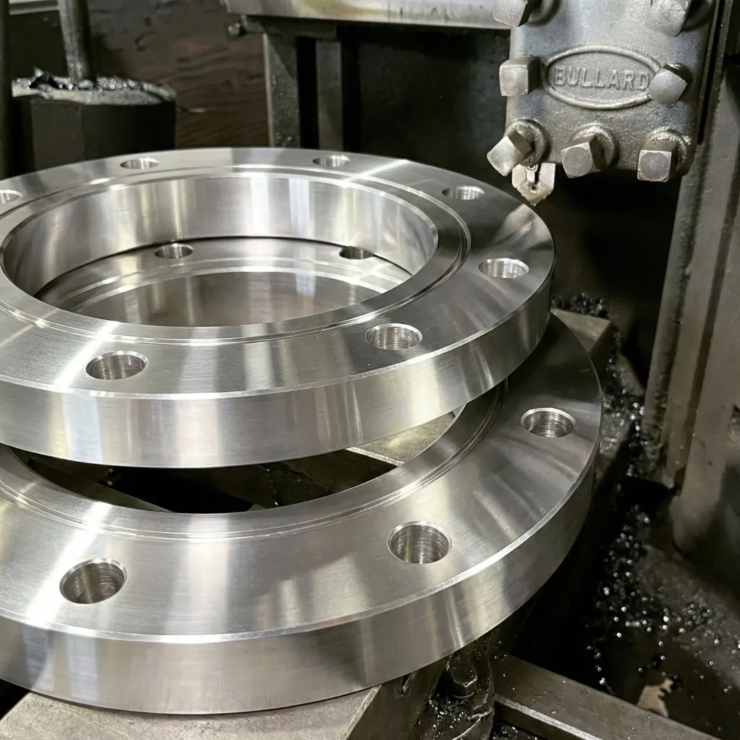 Pressure rated stainless steel flanges for pipe angle rings manufactured by MTS Forge