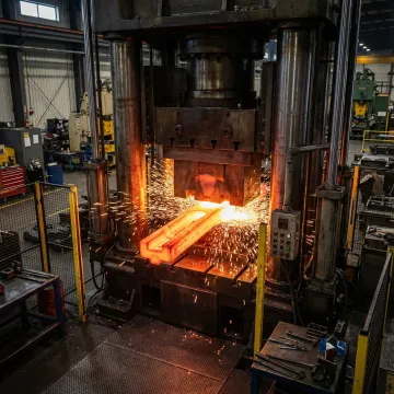 Precision forged military-grade metal slides being manufactured at MTS Forge facility