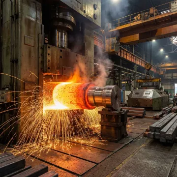 Custom military-grade forged metal parts manufactured at MTS Forge facility