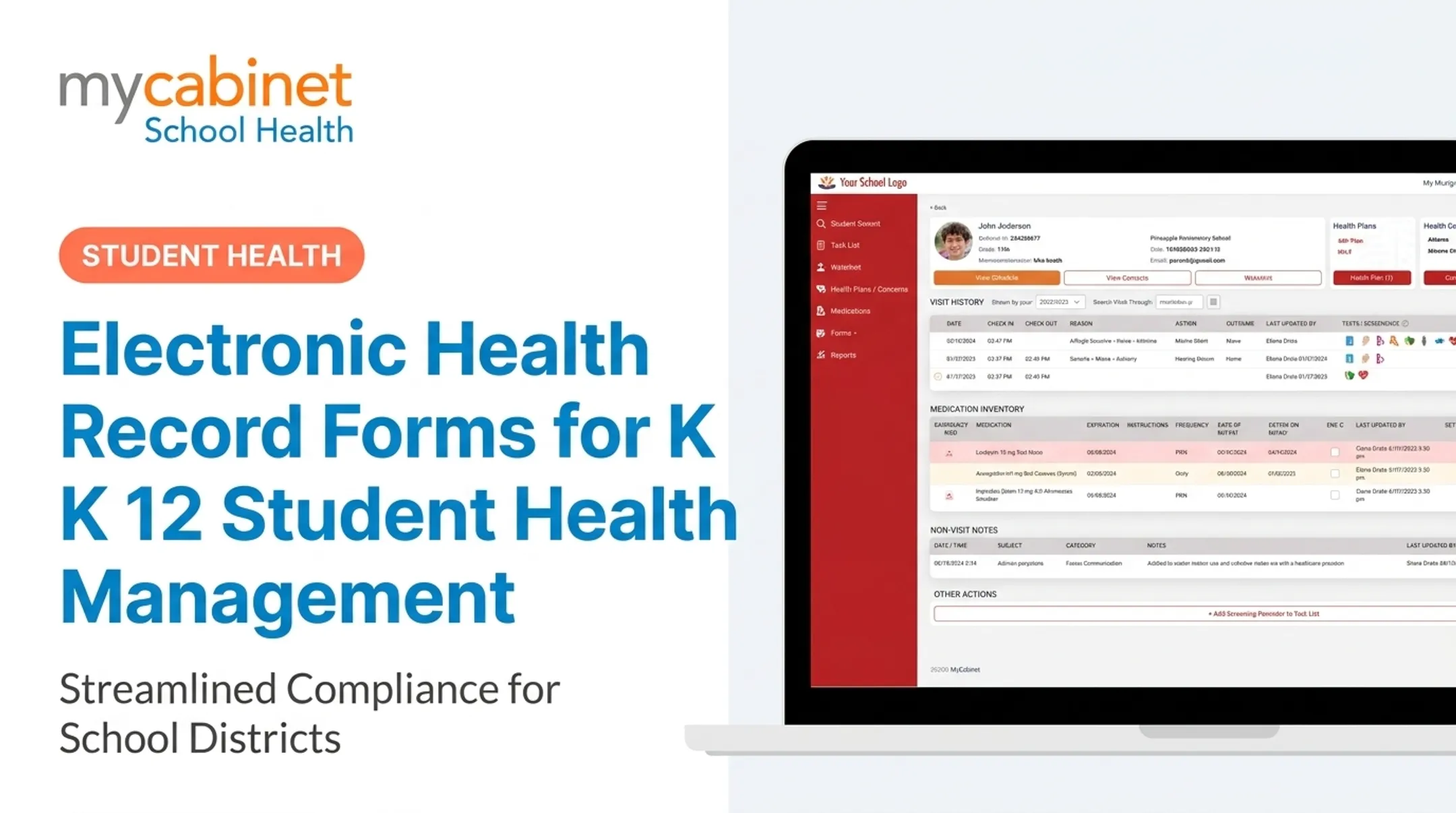 Electronic Health Record Forms for K 12 Student Health Management