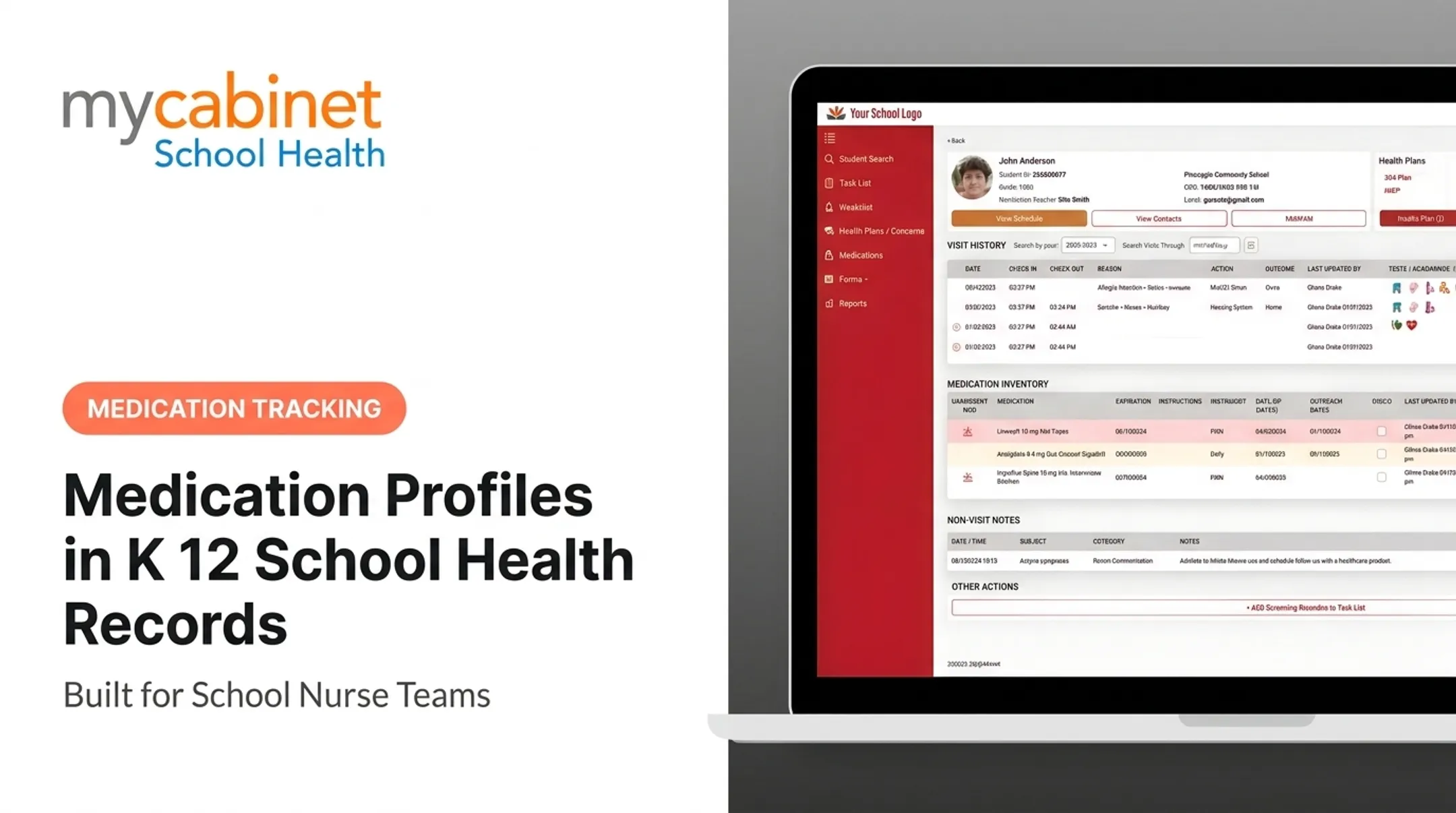 Medication Profiles in K 12 School Health Records